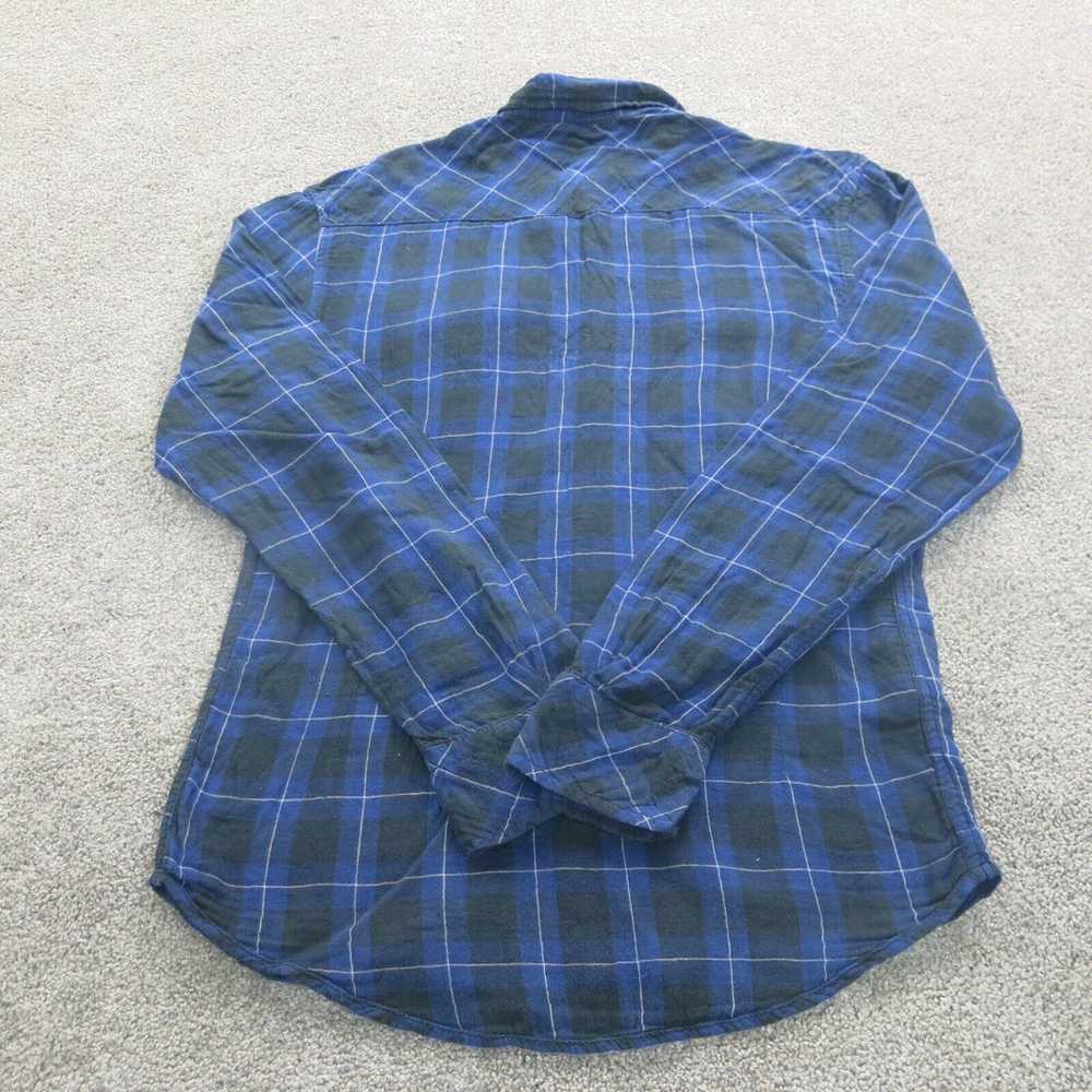 Zara Man Shirt Mens Blue Medium Button Up Plaid L… - image 2