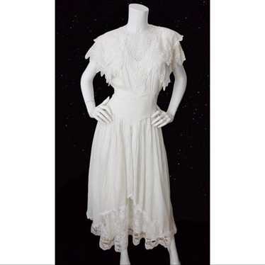 Jessica McClintock Vintage White Dress - image 1