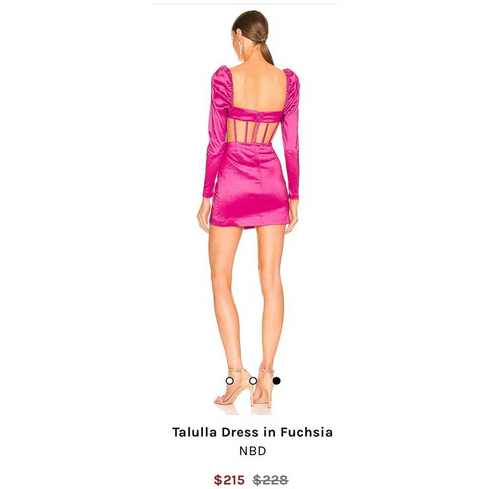 NWT NBD Talulla Mini Dress in Fuchsia sz M (minor… - image 4