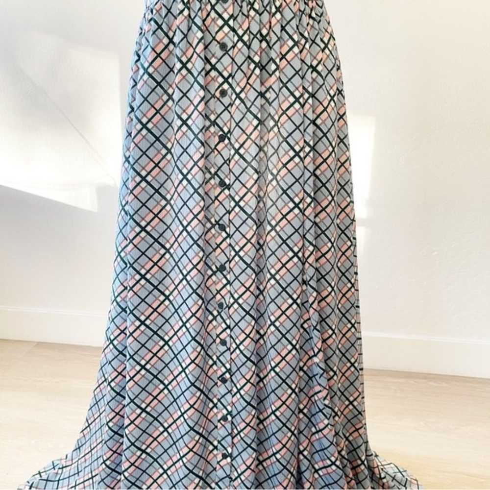 Gal Meets Glam Colette Blue Plaid Maxi Dress | 10 - image 5