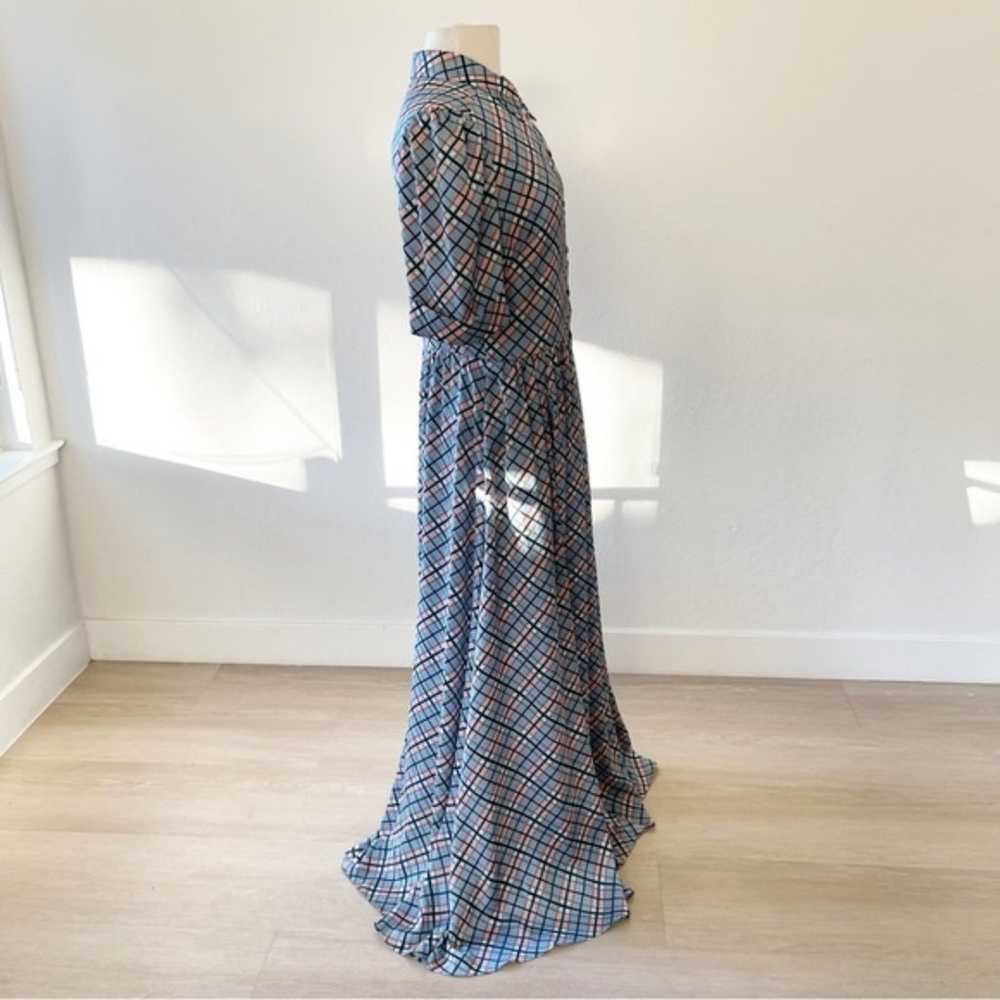 Gal Meets Glam Colette Blue Plaid Maxi Dress | 10 - image 8