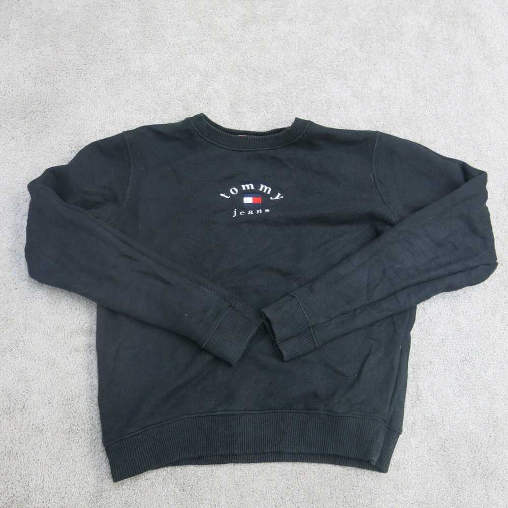 Tommy Jeans Sweater Womens S Black Spell Out Logo… - image 1