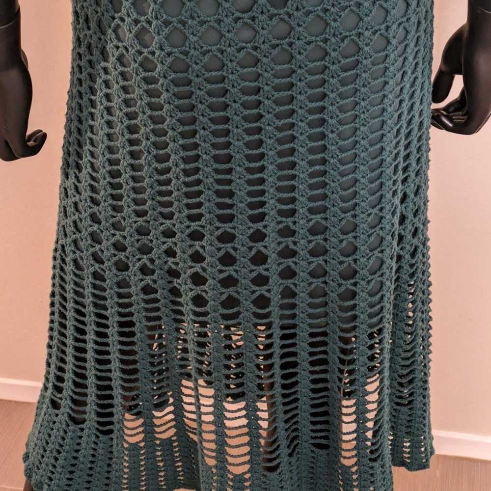 Vintage Betsey Johnson Crotchet dress in Hunter G… - image 10