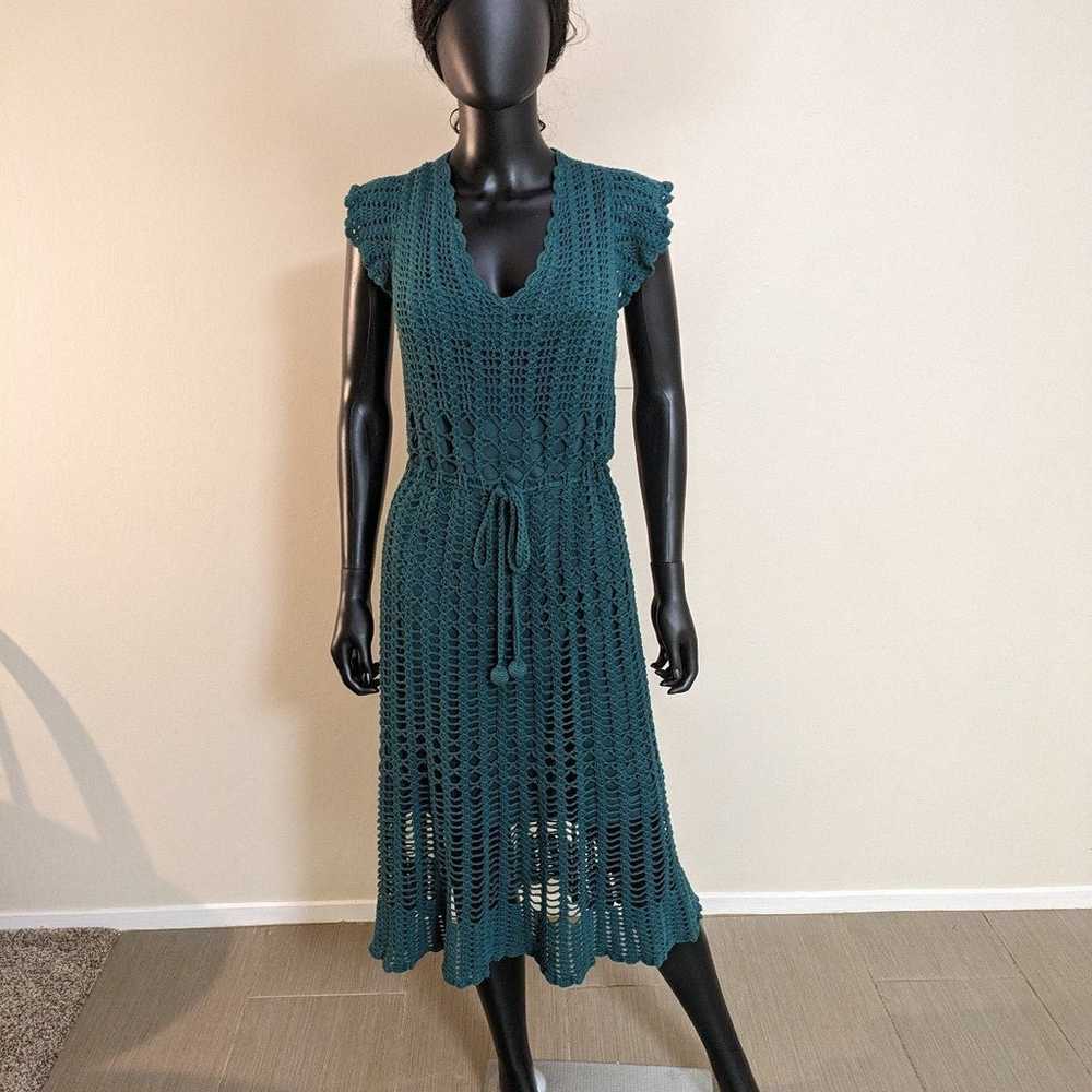 Vintage Betsey Johnson Crotchet dress in Hunter G… - image 11