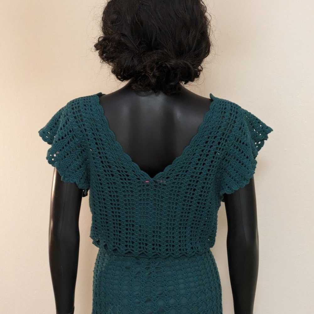 Vintage Betsey Johnson Crotchet dress in Hunter G… - image 9