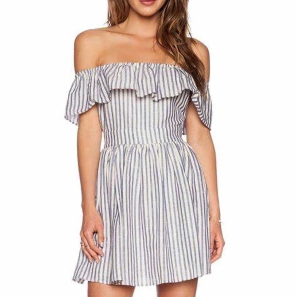 The Jetset Diaries Striped Off the Shoulder Dress - image 3