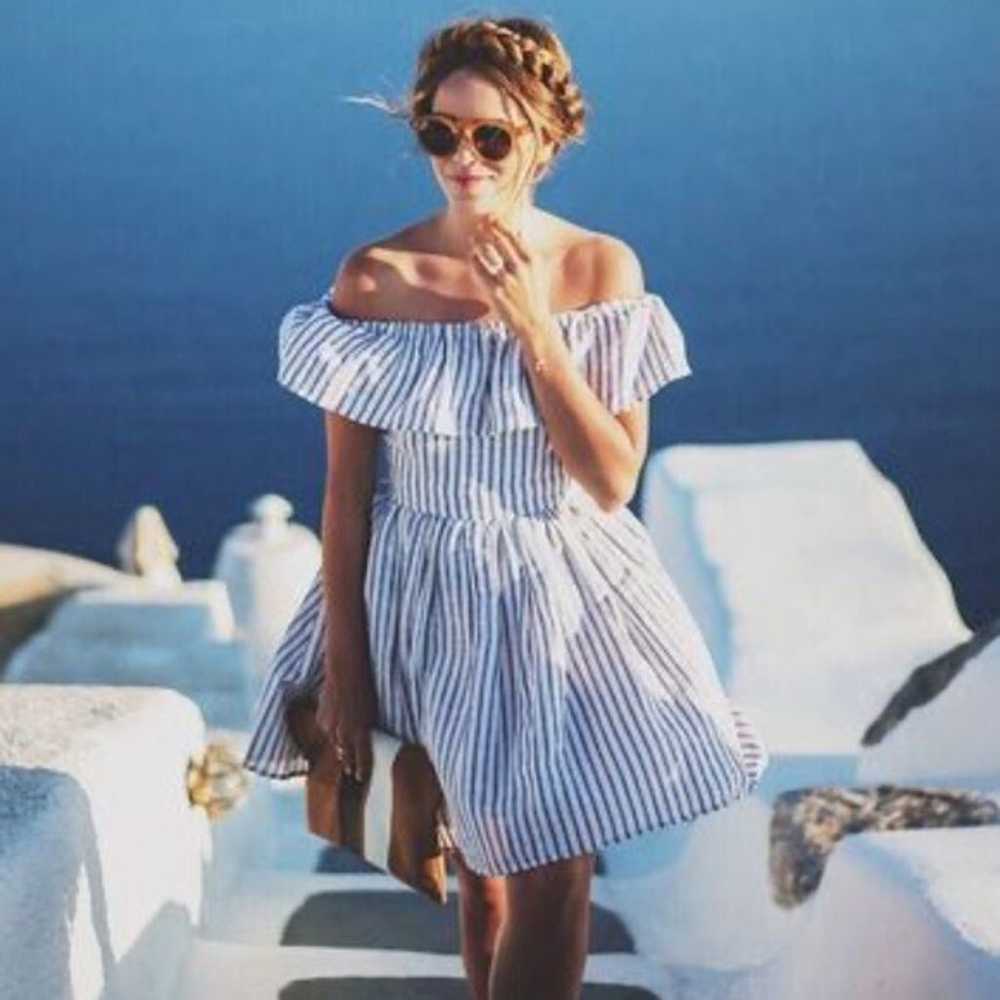 The Jetset Diaries Striped Off the Shoulder Dress - image 5