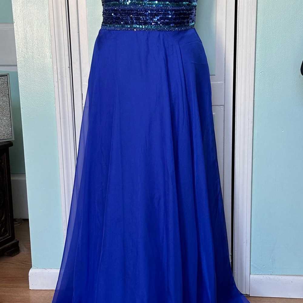Madison James Royal Blue Prom gown Size 20 22 Chi… - image 1