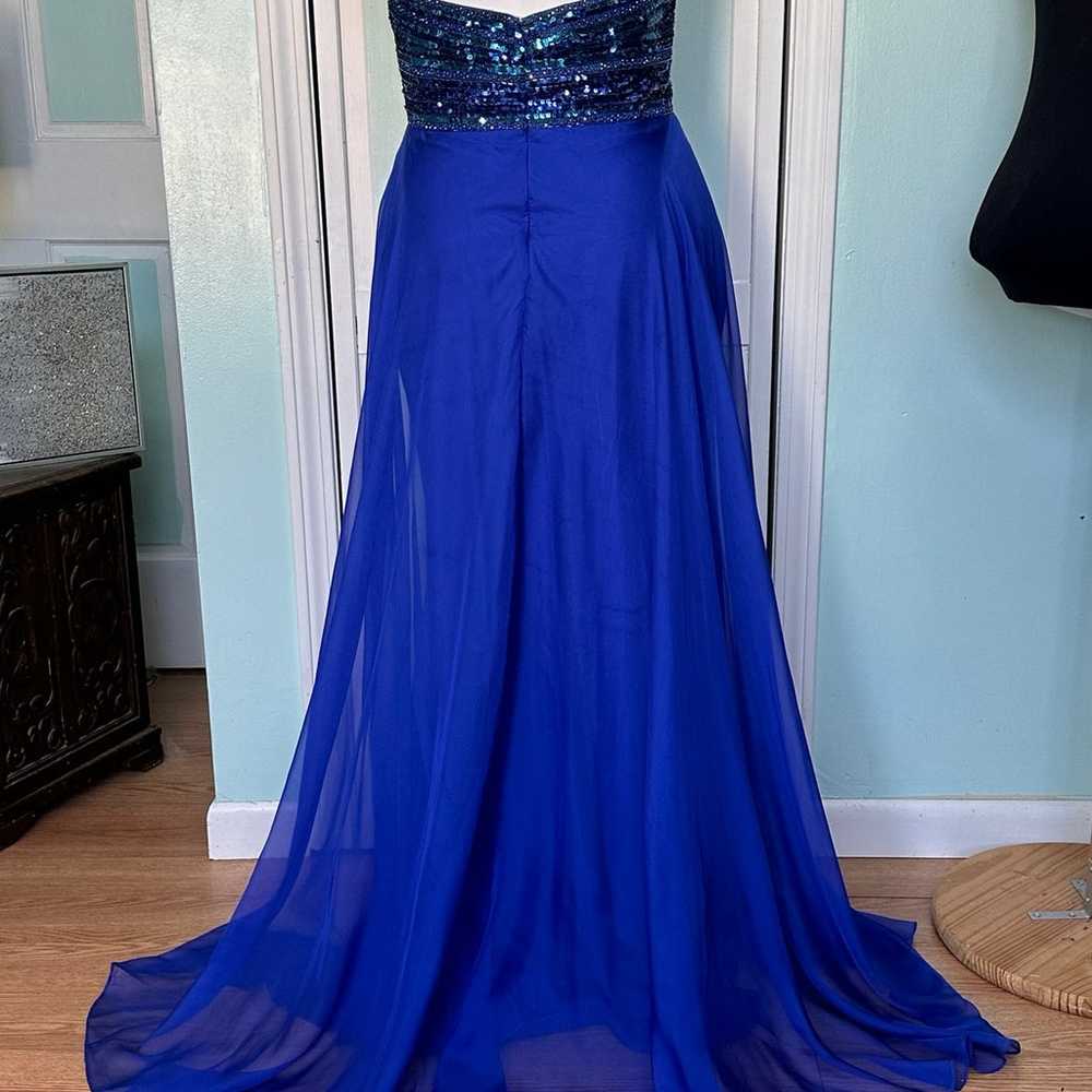 Madison James Royal Blue Prom gown Size 20 22 Chi… - image 3