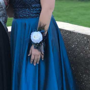 Sherri Hill Blue Prom Dress