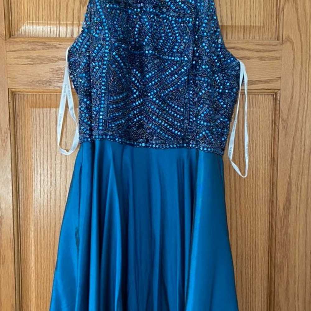 Sherri Hill Blue Prom Dress - image 3