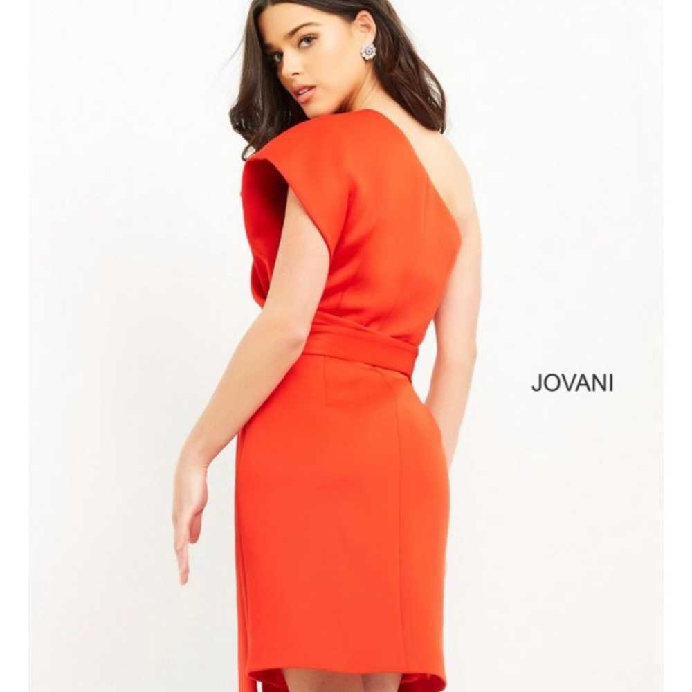 Jovani One Shoulder Wrap Belt Cocktail Dress Size… - image 2