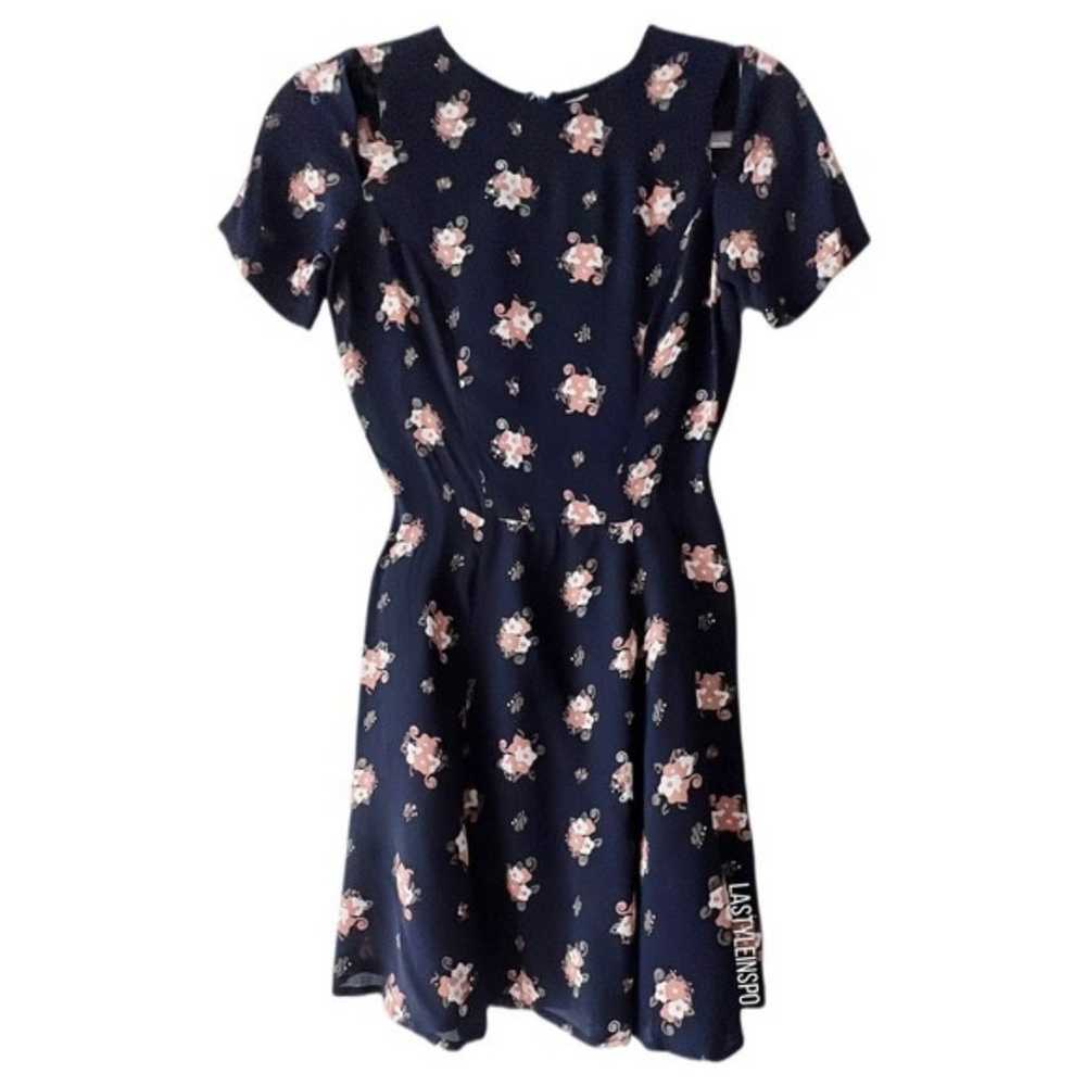 Reformation Cut Sleeves Floral Dress Blue Size 0 - image 3