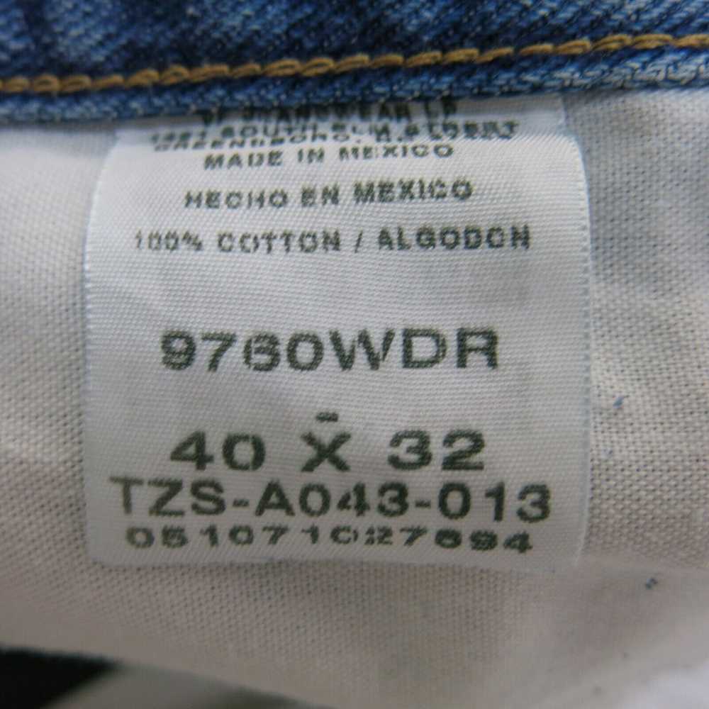 Wrangler Jeans Mens 40X32 Blue High Rise Denim St… - image 5