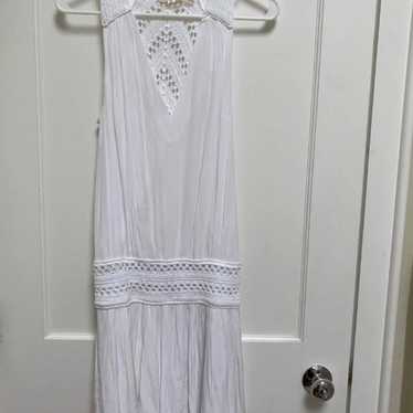 Ramy Brook White Embroidered Shift Dress