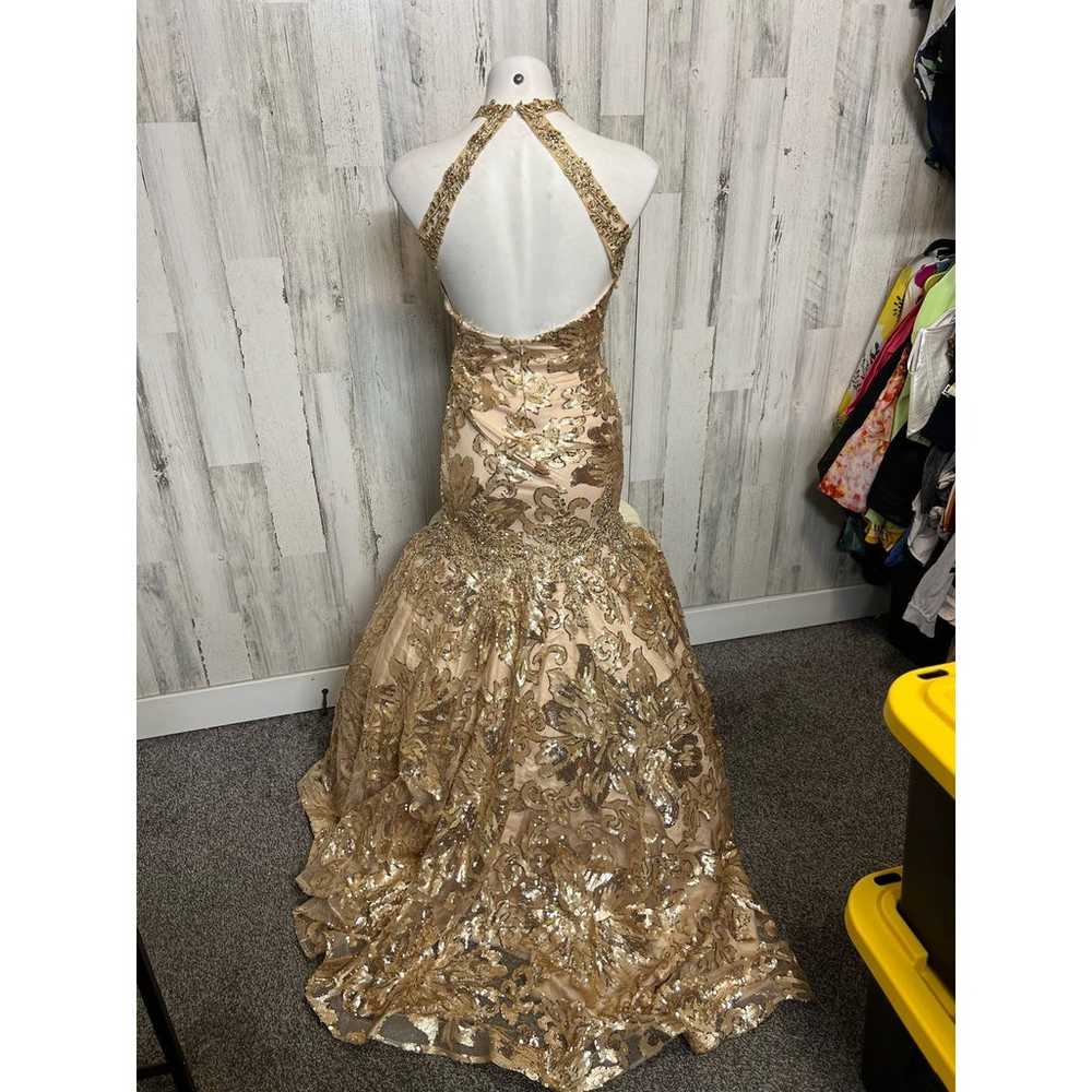 TTIFFANY GOLD SEQUINS SLEEVELESS PROM PARTY GOWNS… - image 10