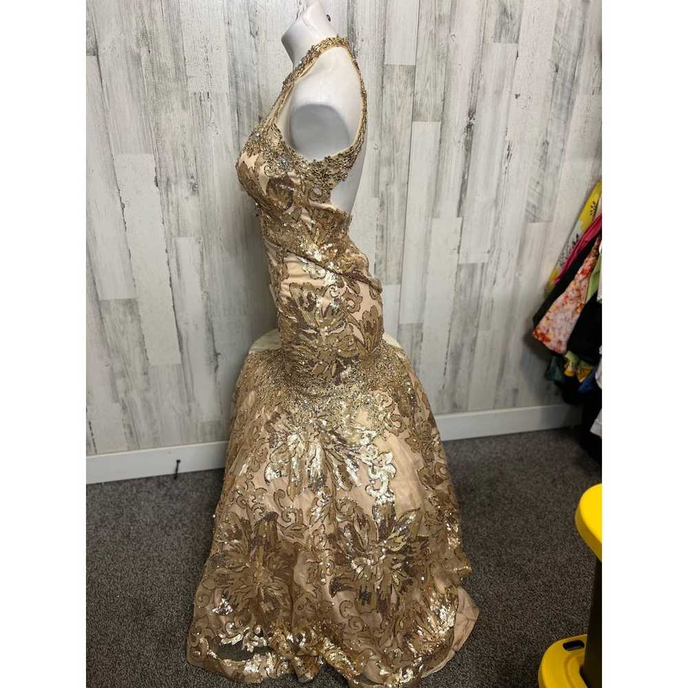TTIFFANY GOLD SEQUINS SLEEVELESS PROM PARTY GOWNS… - image 11