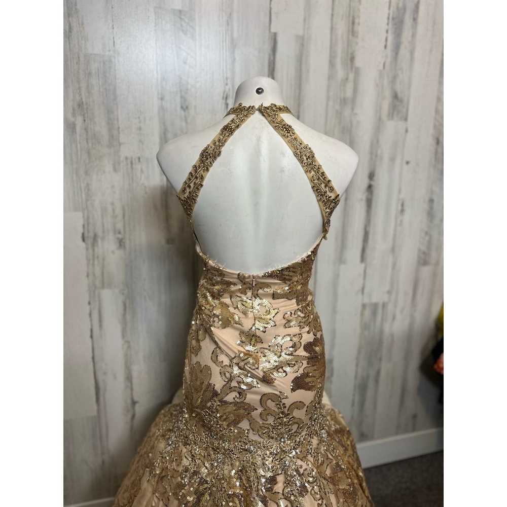 TTIFFANY GOLD SEQUINS SLEEVELESS PROM PARTY GOWNS… - image 8