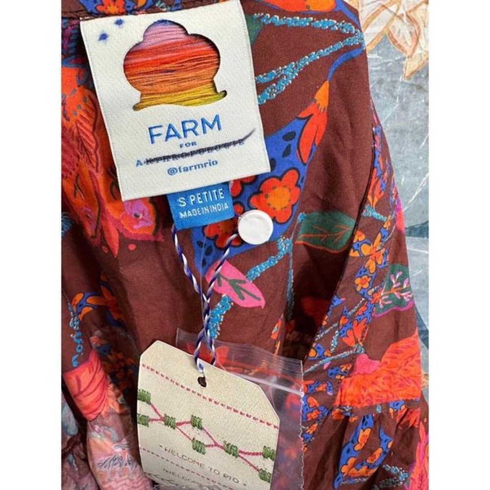 New Anthropologie Farm Rio Button-Front Dress siz… - image 8
