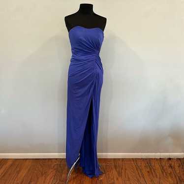La Femme 29489 Strapless Dress Royal Blue 4