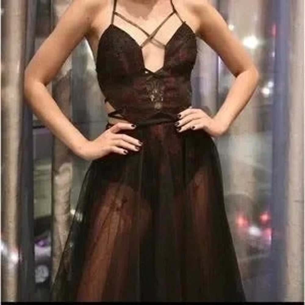 Custom made gothic mesh/ see through gown dress. - image 2