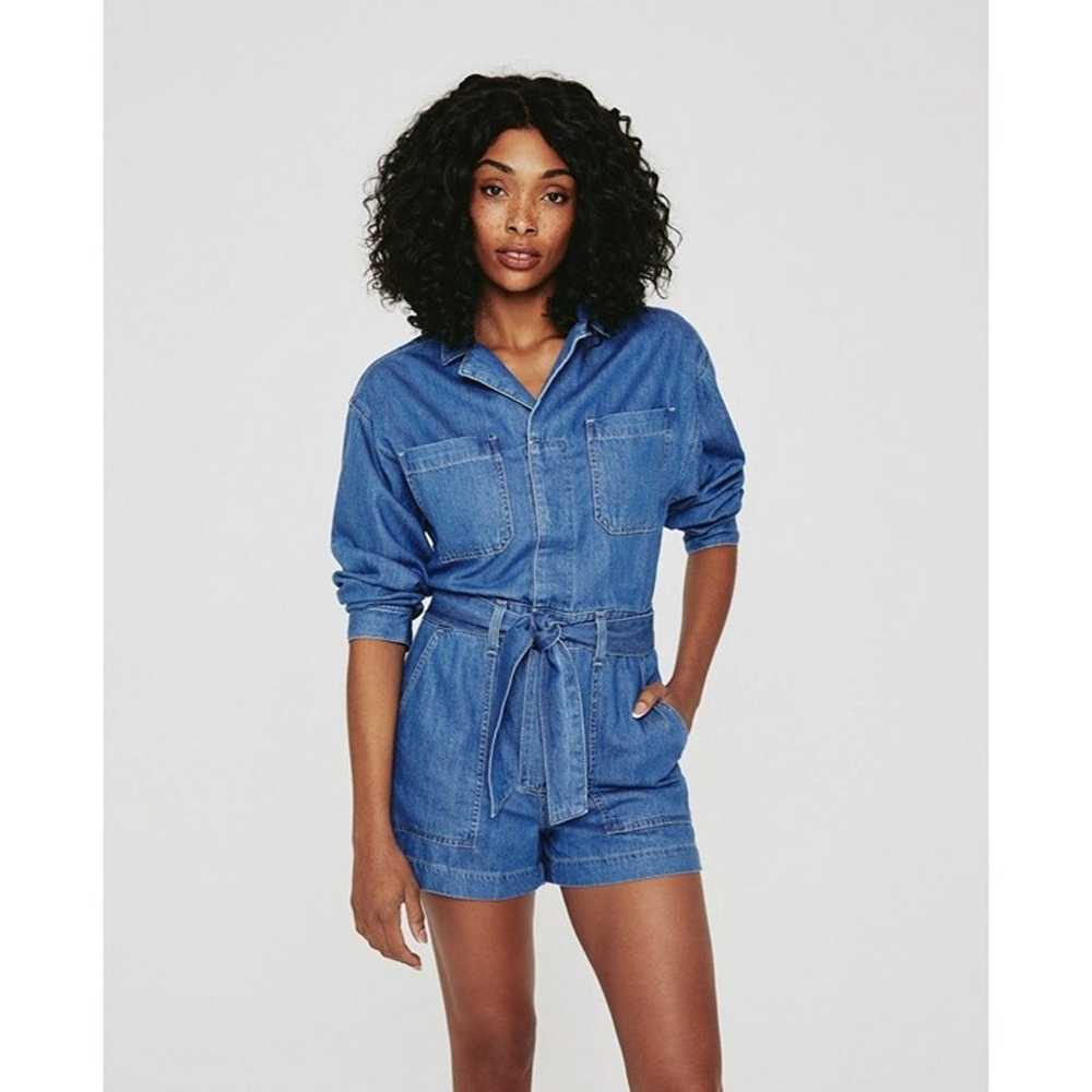 NWOT AG RYLEIGH denim jean jumpsuit size S - image 2