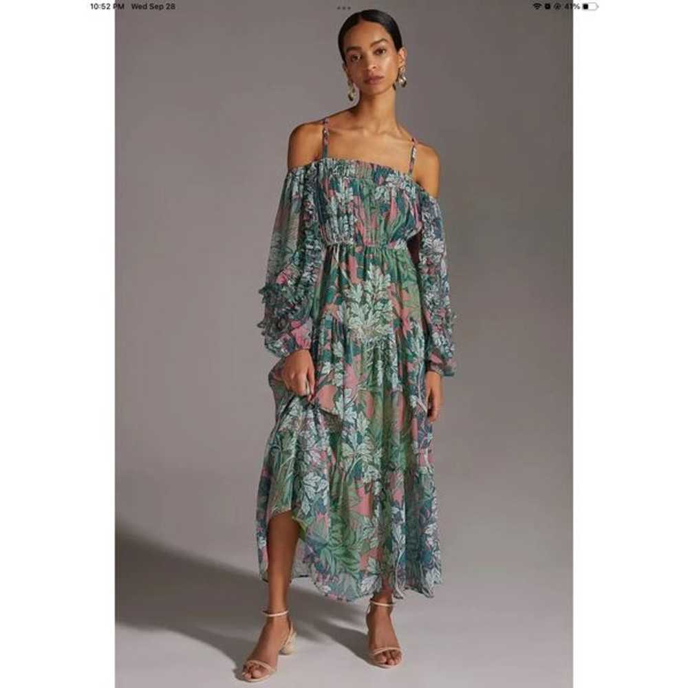 New Anthropologie Let Me Be Floral Maxi Dress Siz… - image 1