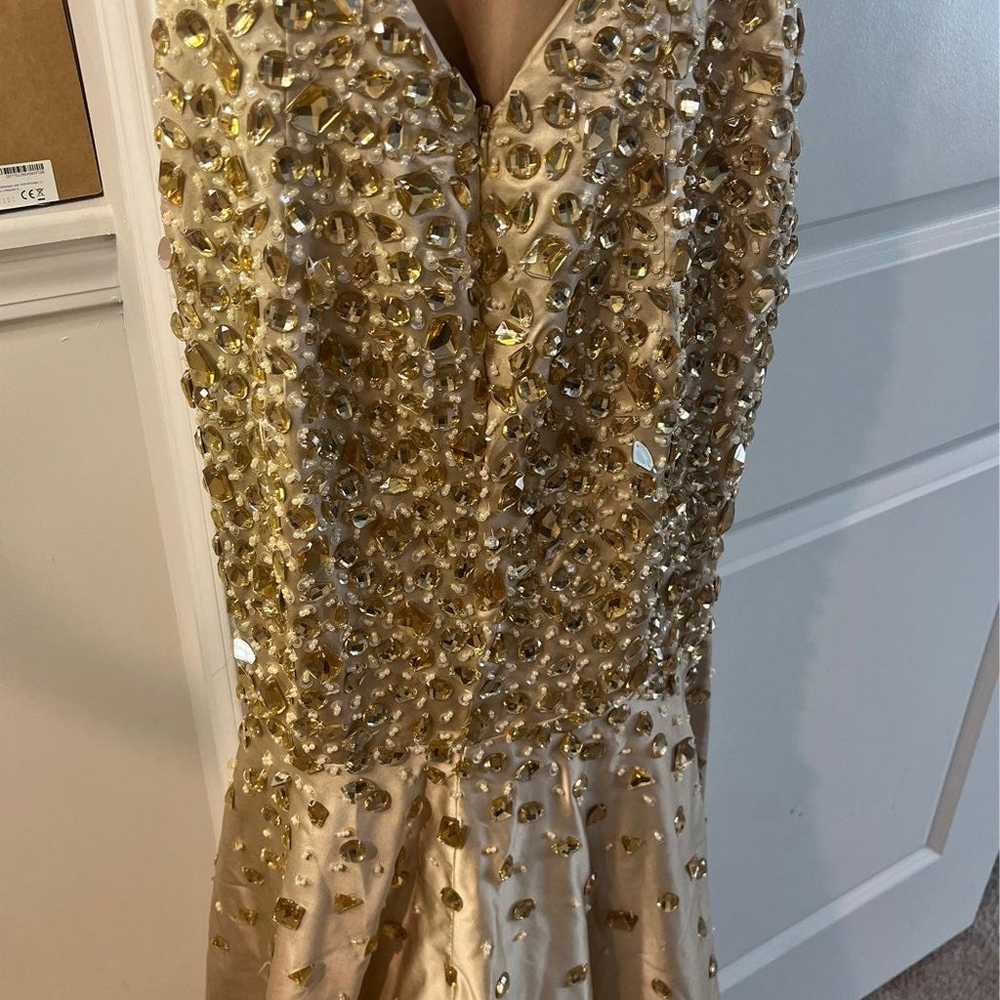Gold prom dress - image 2