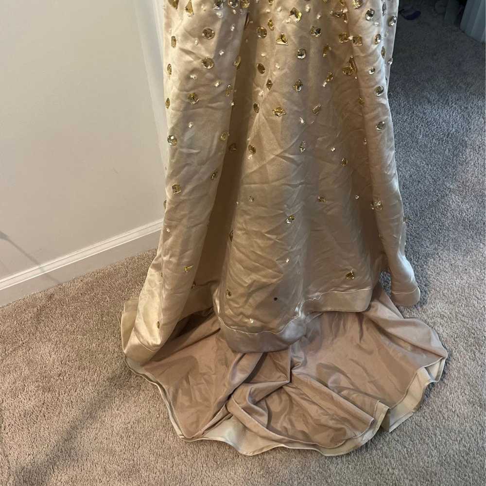 Gold prom dress - image 4