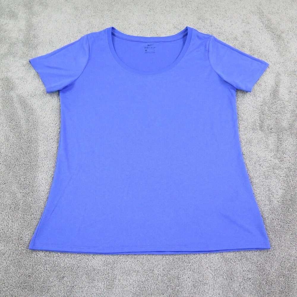 Nike Shirt Womens Medium Blue Short Sleeve Tee Ro… - image 1