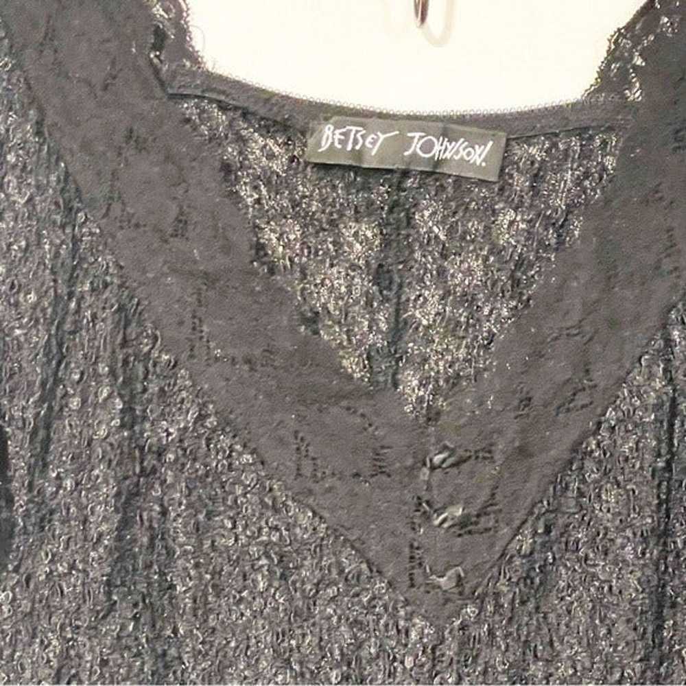 Betsey Johnson Vintage Size Small Black Sheer Pop… - image 3