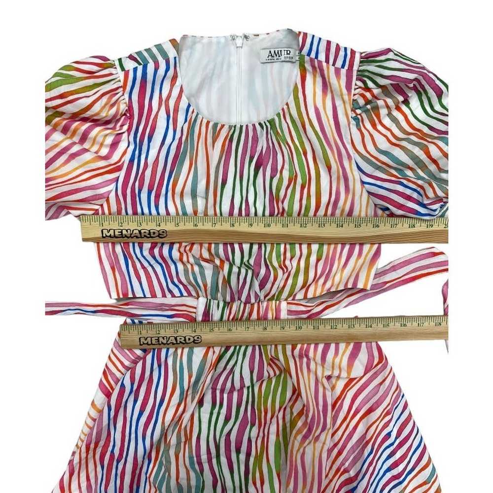 Amur Cole Cut Out Mini Dress Size 4 Colorful - image 11