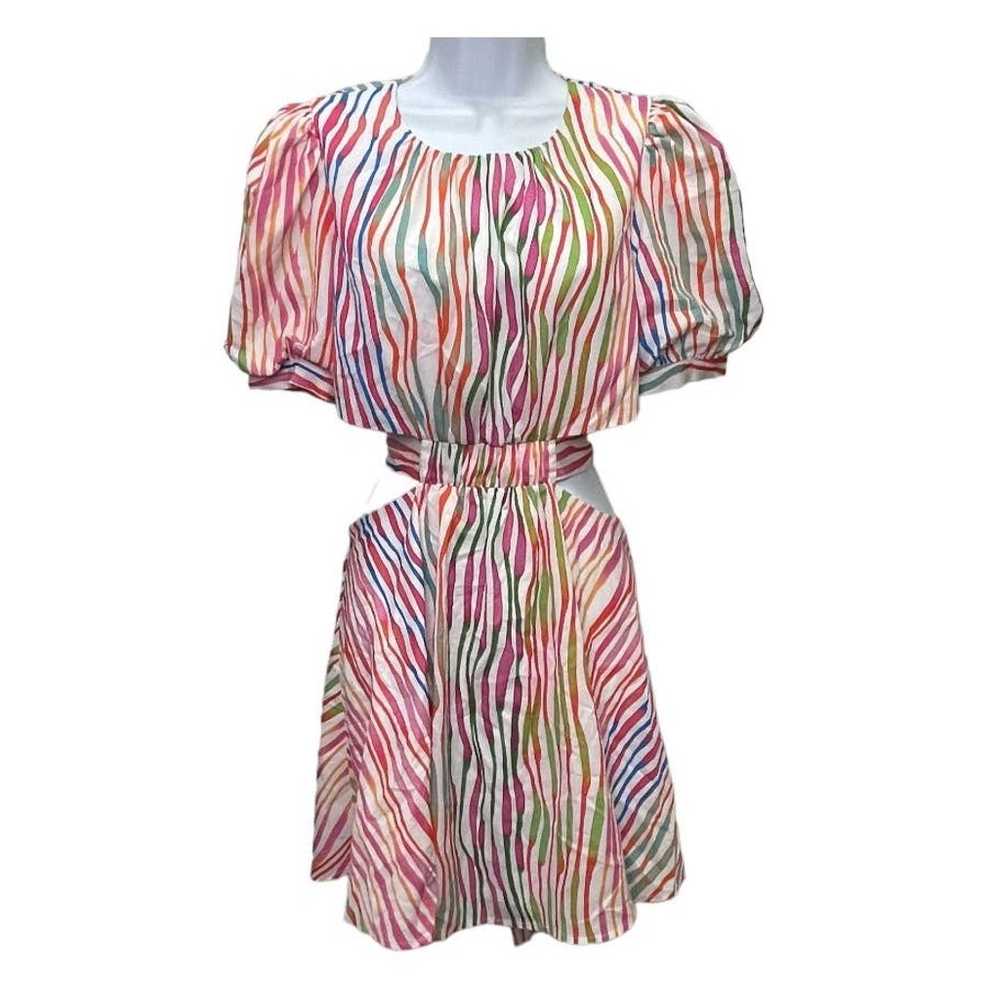 Amur Cole Cut Out Mini Dress Size 4 Colorful - image 6