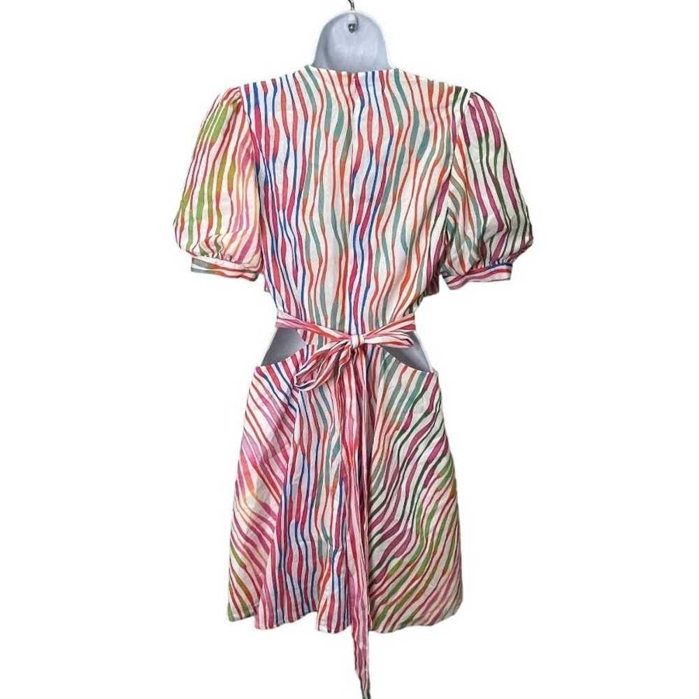 Amur Cole Cut Out Mini Dress Size 4 Colorful - image 9