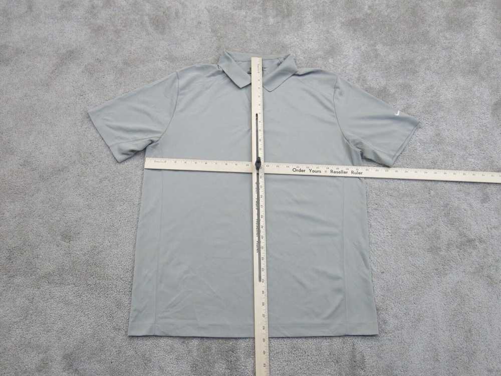 Nike Golf Polo Shirt Mens L Gray Short Sleeve Swo… - image 3