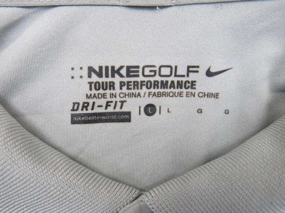 Nike Golf Polo Shirt Mens L Gray Short Sleeve Swo… - image 5