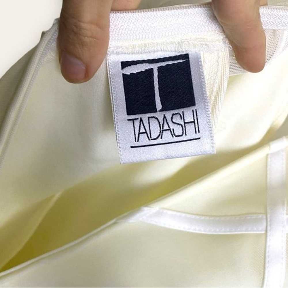 Tadashi Shoji 00s Vintage White Spandex & Mesh Sl… - image 4