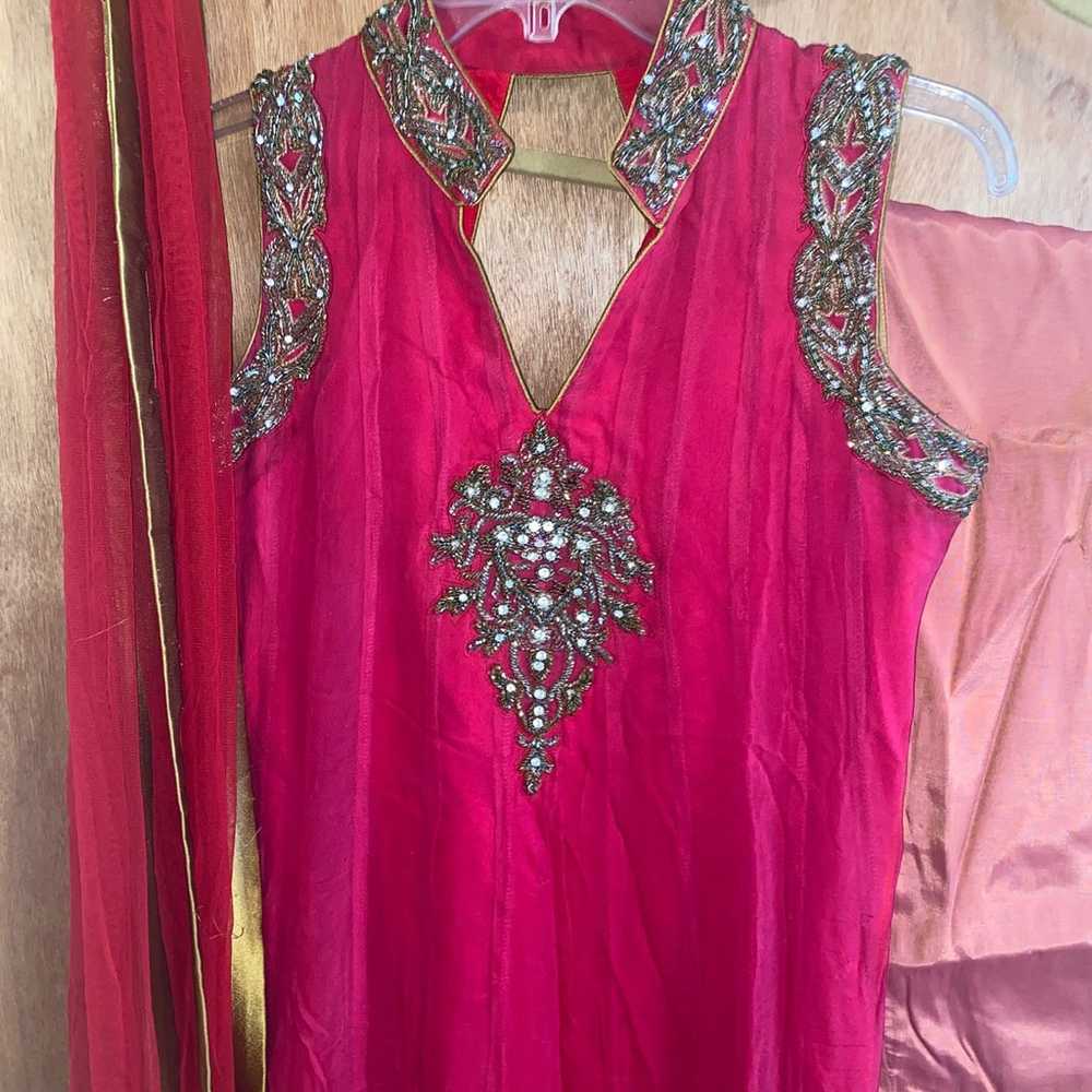 Fancy Pakistani wedding guest dress - image 3
