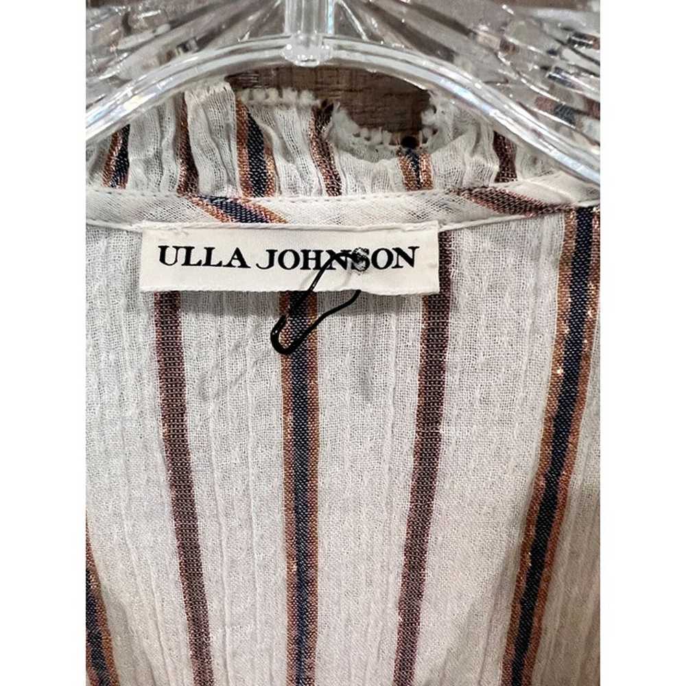 ULLA JOHNSON Rosalind metallic striped cotton and… - image 6