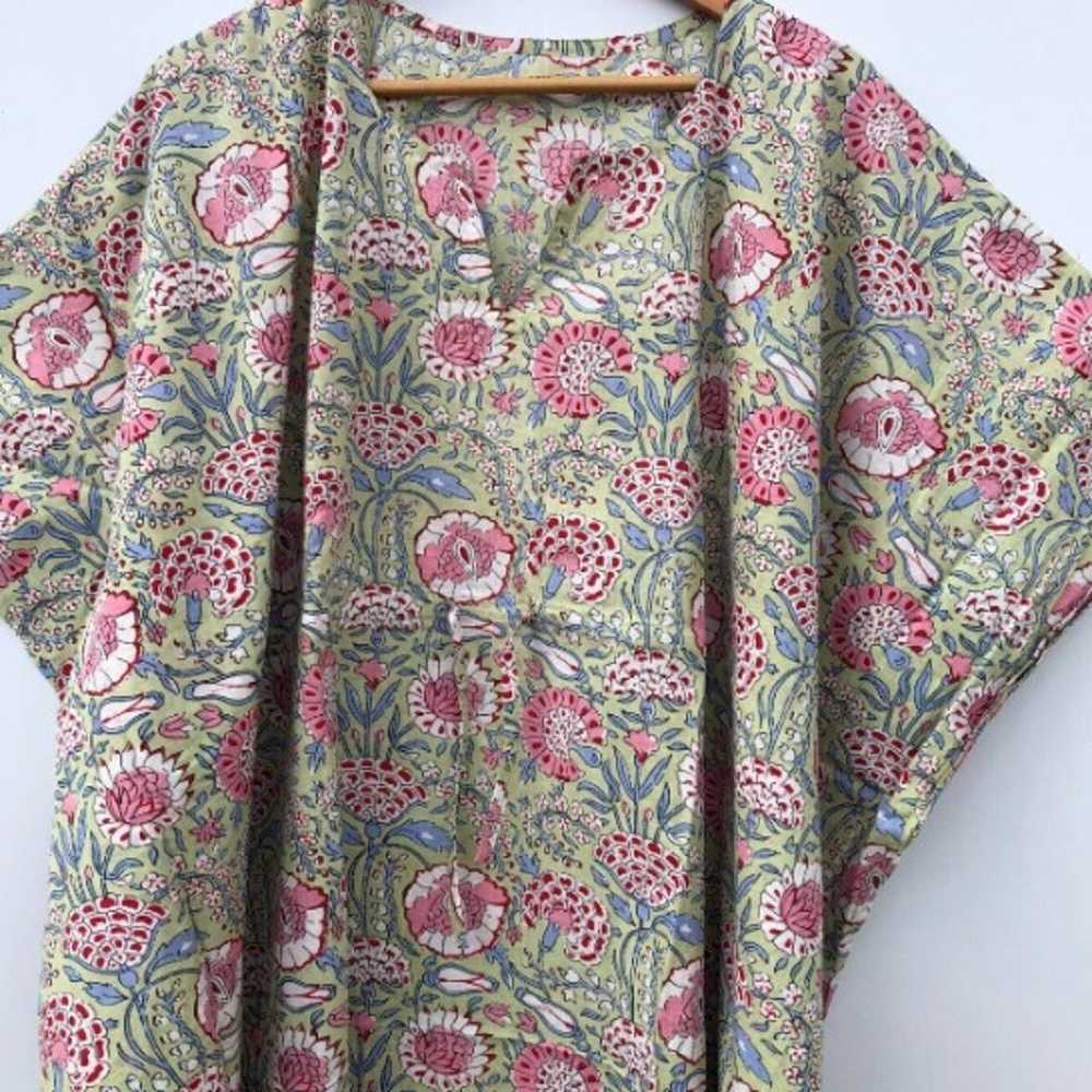 Kaftan Cotton Long Floral Print Hippie Maxi Women… - image 2