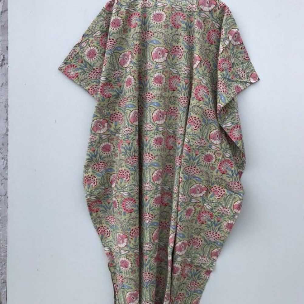 Kaftan Cotton Long Floral Print Hippie Maxi Women… - image 4