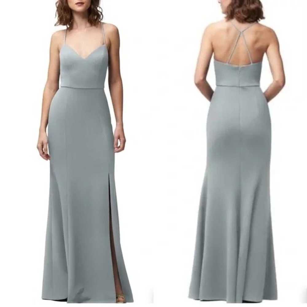 Jenny Yoo Collection Gray Reese Formal Strappy Ma… - image 1