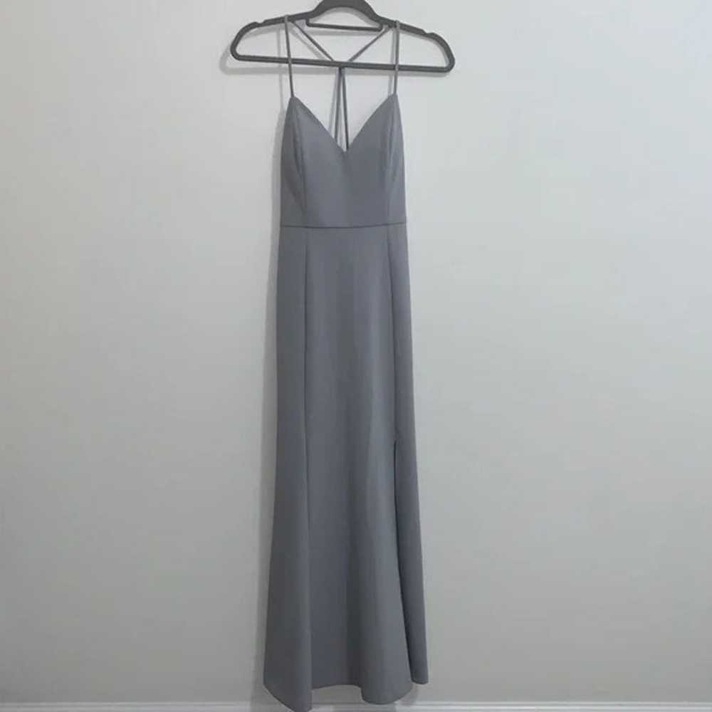 Jenny Yoo Collection Gray Reese Formal Strappy Ma… - image 4
