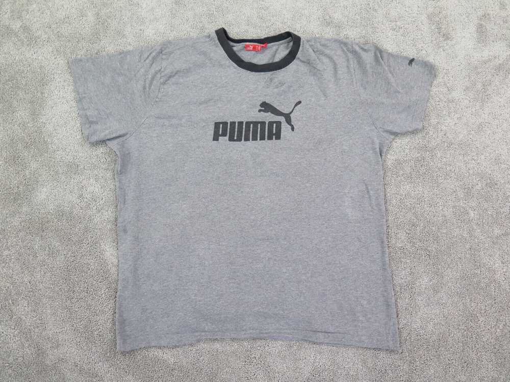 Puma Shirt Men X Large Gray Crew Neck Short Sleev… - image 1
