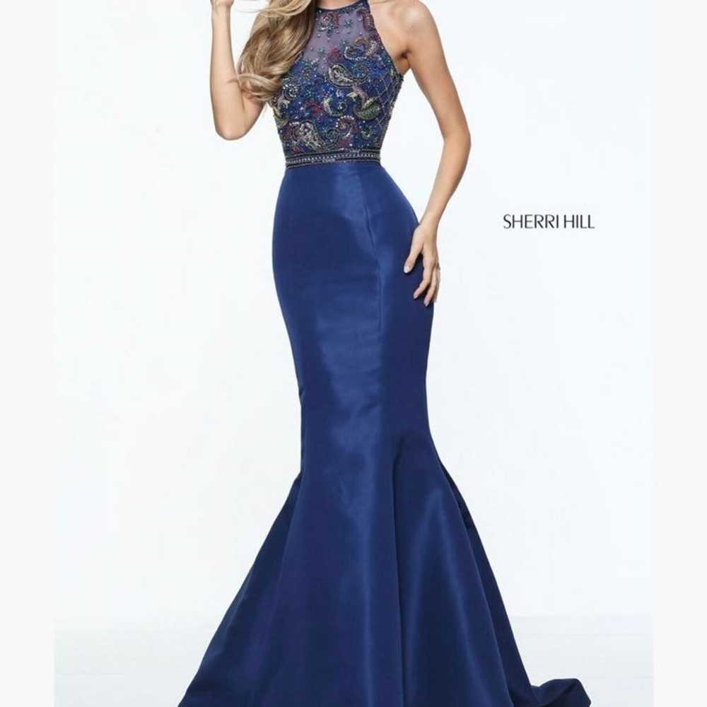 Sherri Hill Blue prom dress size 8 - image 1