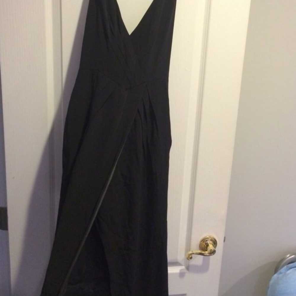 Designer Black Gown Long Dress Size 8 - image 3