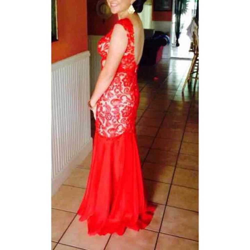 Red Lace Prom dress - image 2