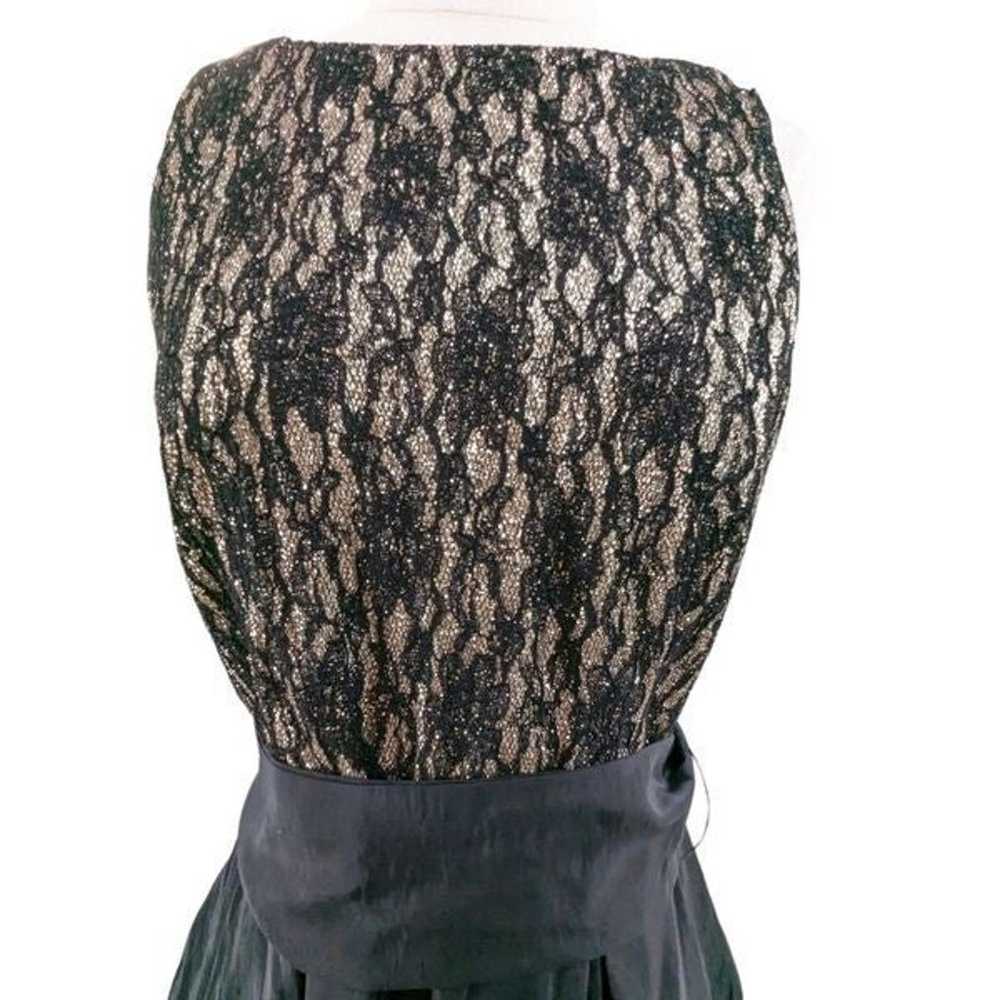 Eliza J. black lace & taffeta long gown w/ keyhol… - image 5