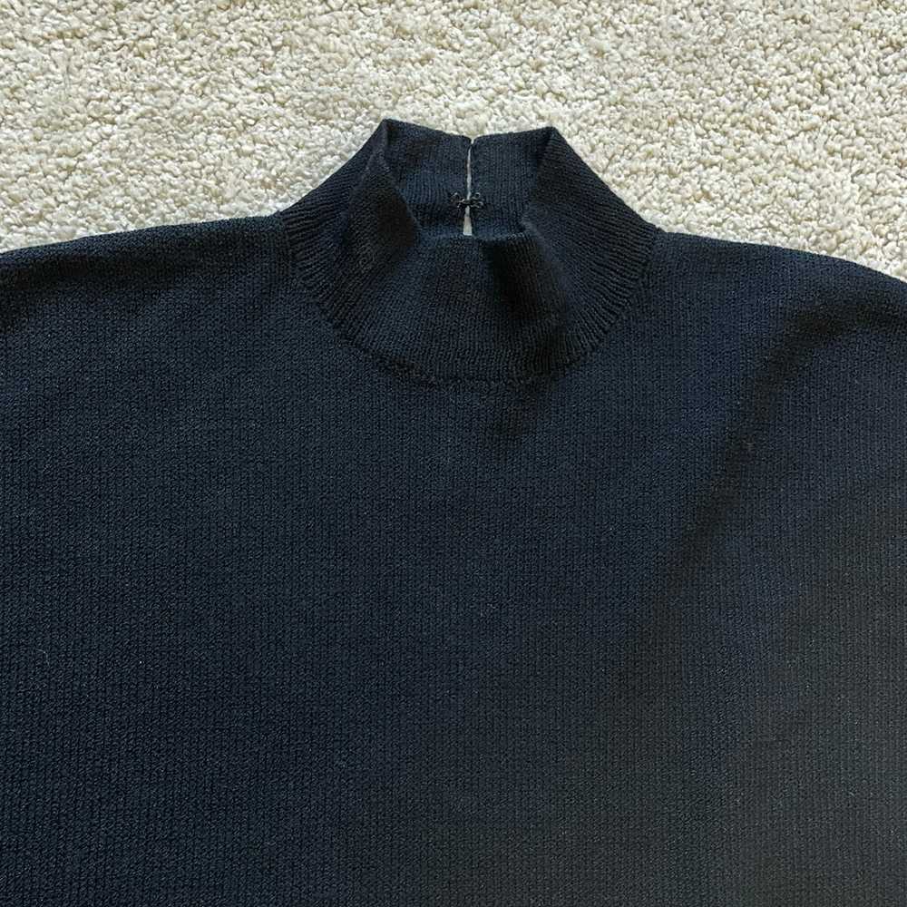 St. John vintage knit wool blend black mini dress… - image 2