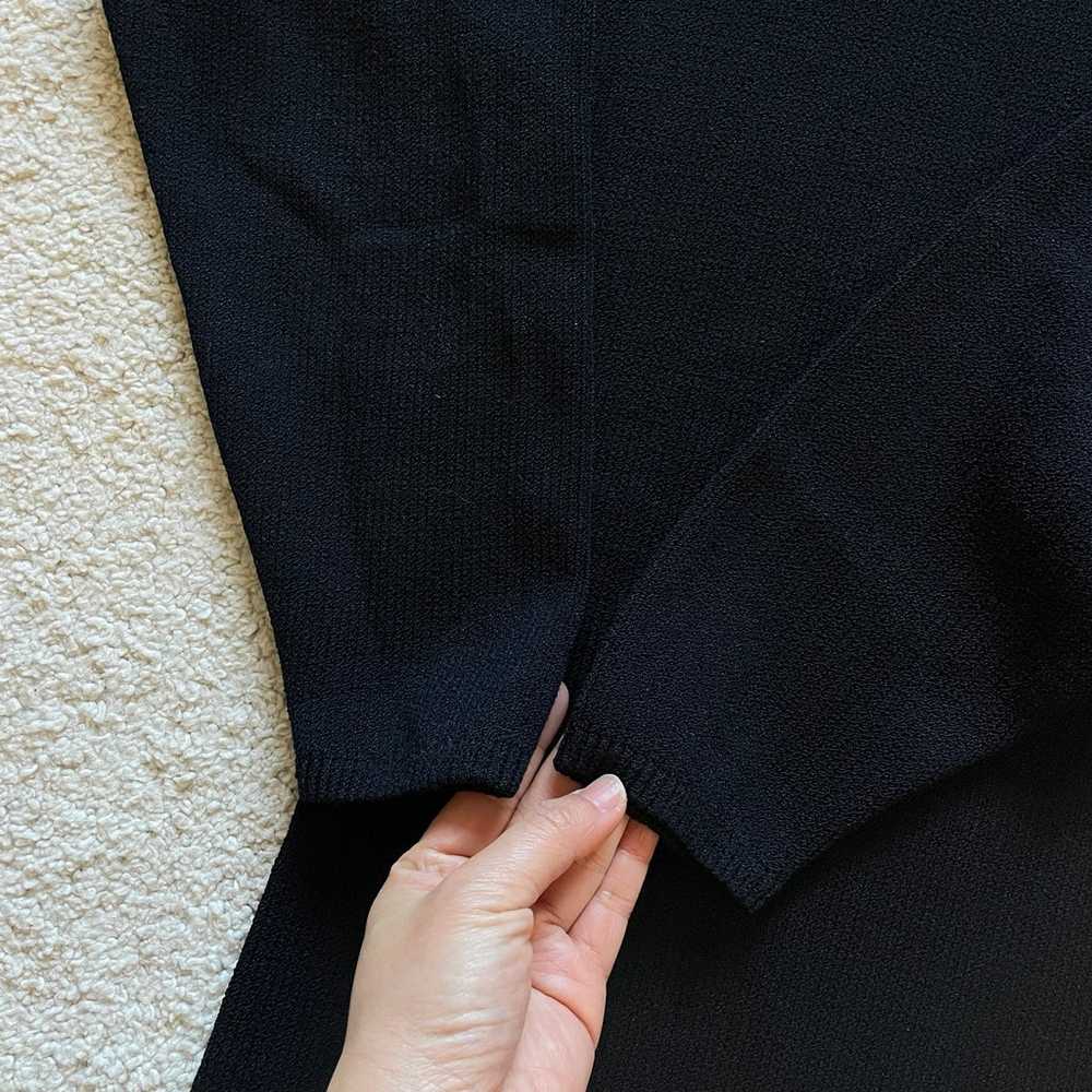 St. John vintage knit wool blend black mini dress… - image 3